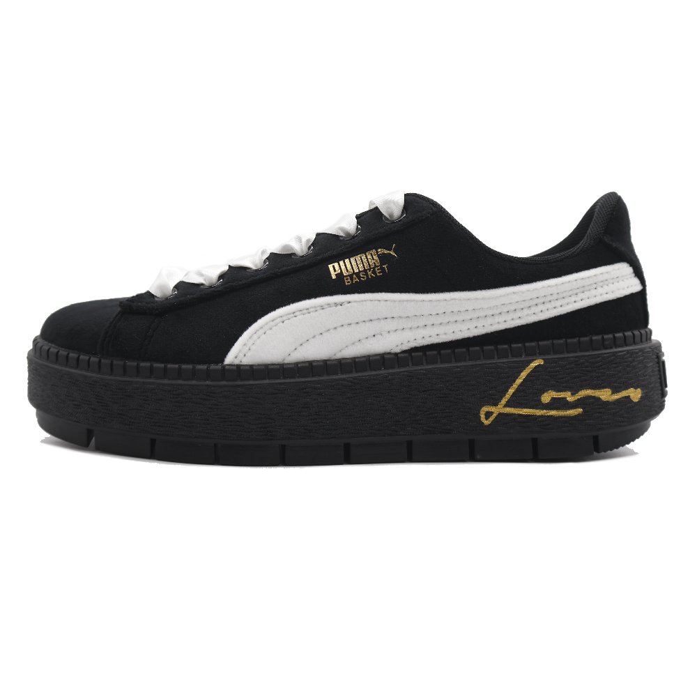 PUMA Platform Trace Skateboard Shoes Women's Low-Top Black/White