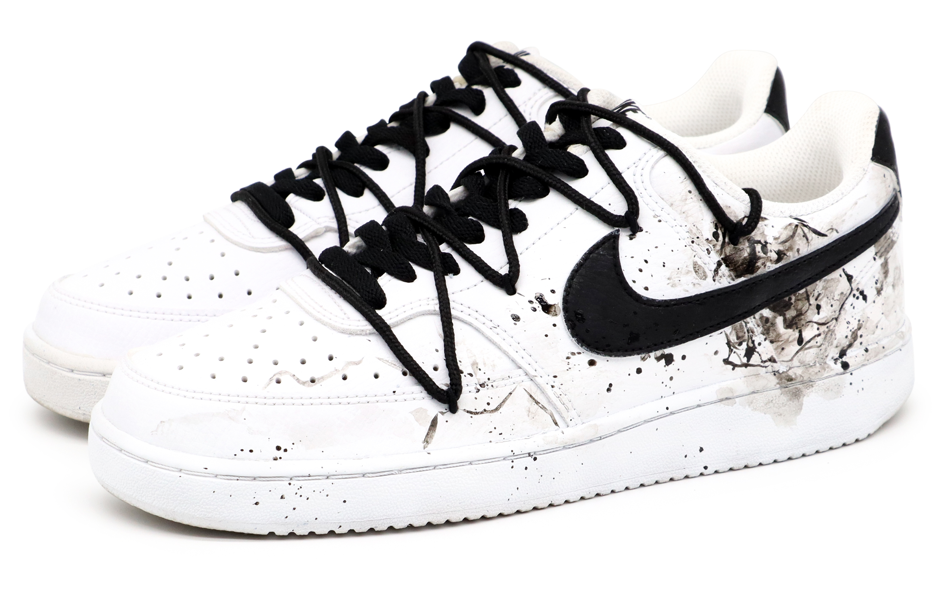 Nike Court Vision 1 Skateboard Shoes Men's Low Top White/Black купить в интернет-магазине Yoocart с быстрой доставкой по России.