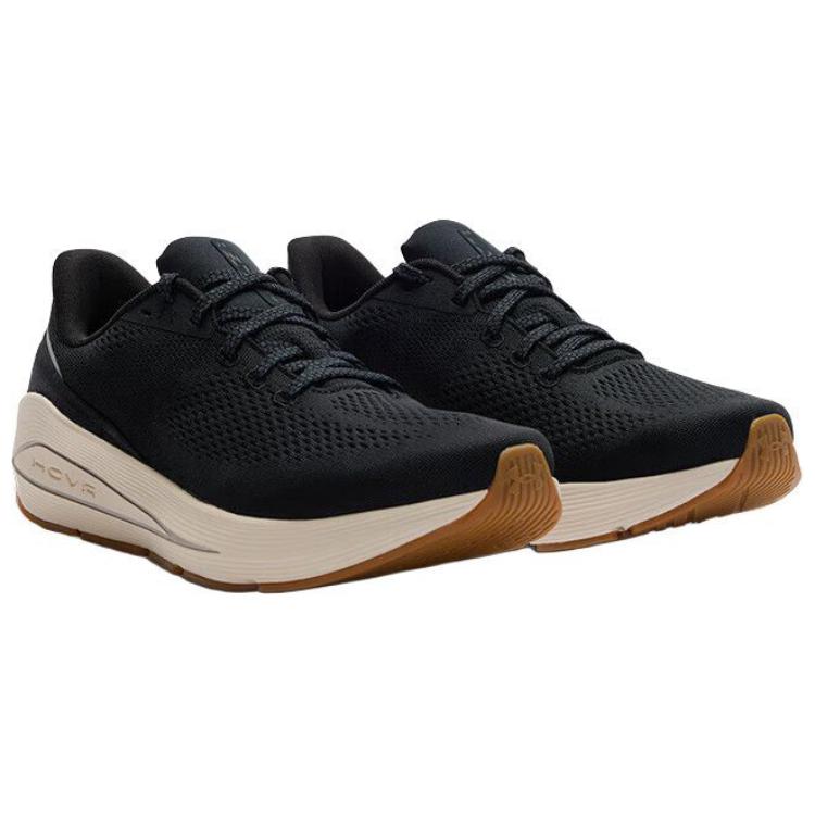 Under Armour Anti-Slip And Wear-Resistant Rebound Low-Top Casual Running Shoes Men's Black White
