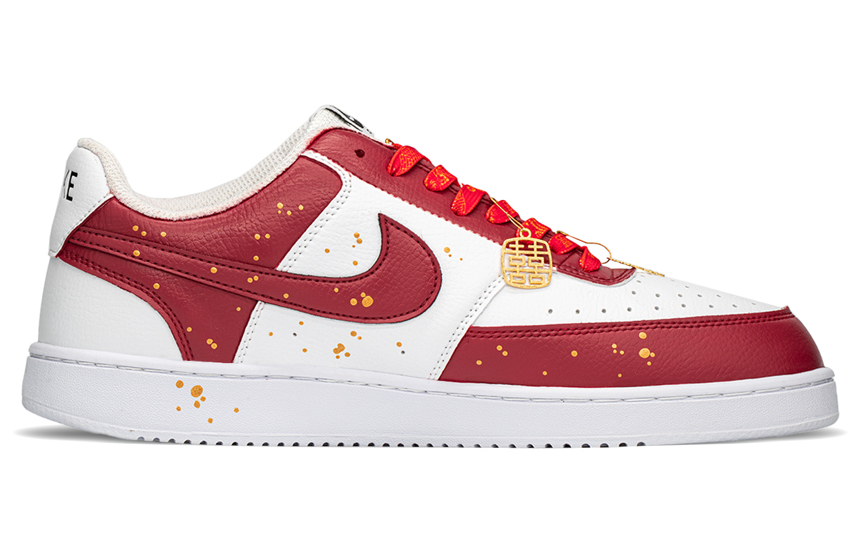 Nike Court Vision 1 Anti-Slip And Wear-Resistant Lightweight Height Increasing Low-Top Skateboard Shoes Men's Red Gold купить в интернет-магазине Yoocart с быстрой доставкой по России.