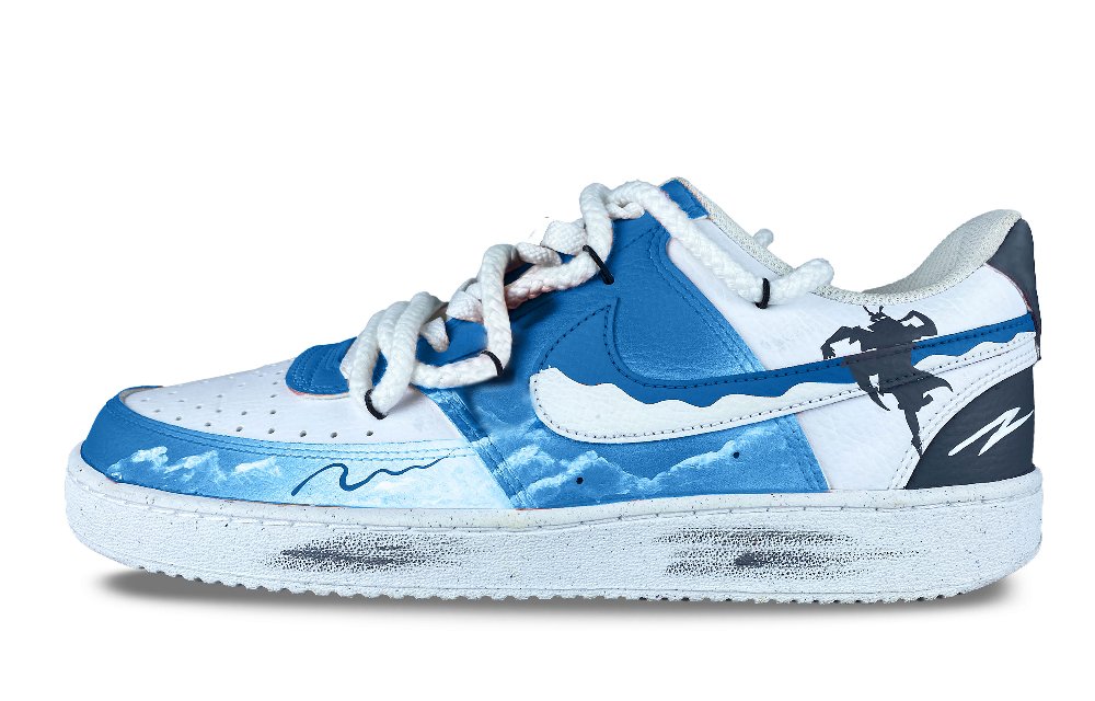 Nike Court Vision 1 Wear-Resistant Low-Top Skateboard Shoes Men's Lake Blue