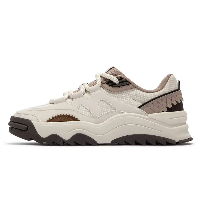 361° Wear-Resistant Low-Top Skateboard Shoes Men's White Umber