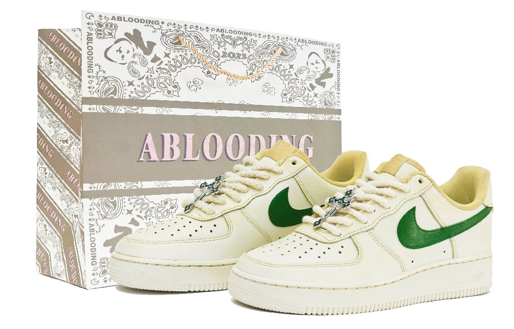 Nike Air Force 1 Low ABLOODING Dye Collection Low-Top Skateboard Shoes Men's Green