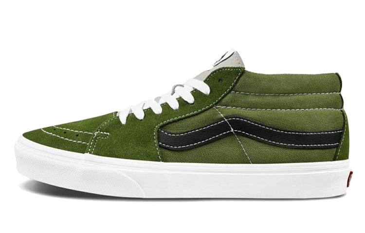Vans Sk8 Mid Low Top Skate Shoes Unisex Dark Green