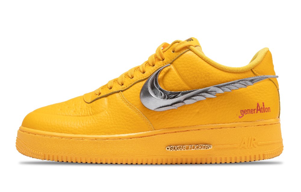 Nike Air Force 1 Anti Slip Wear Resistant Low Top Skateboard Shoes Men's Yellow