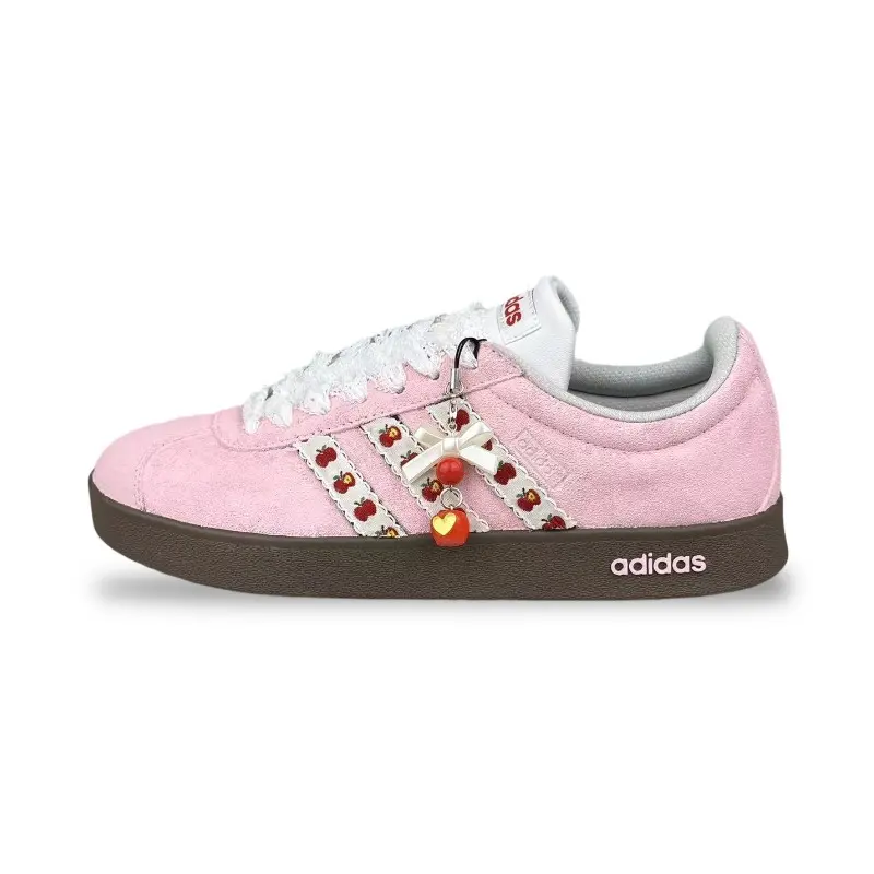 Adidas Neo VL COURT 2.0 Abrasion Resistant Low top German Army Trainers Women's Pink