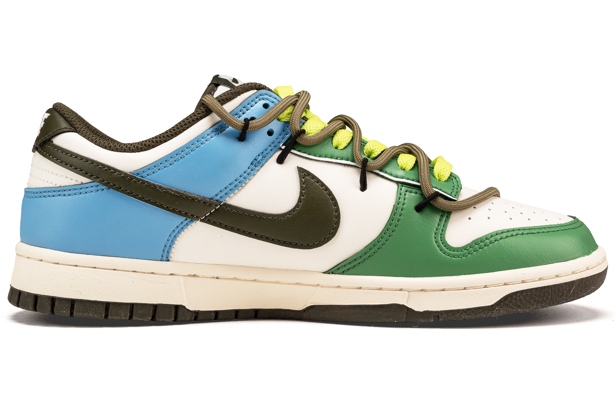 Nike Dunk Abrasion Resistant Low top Skateboard Shoes Unisex Blue Green