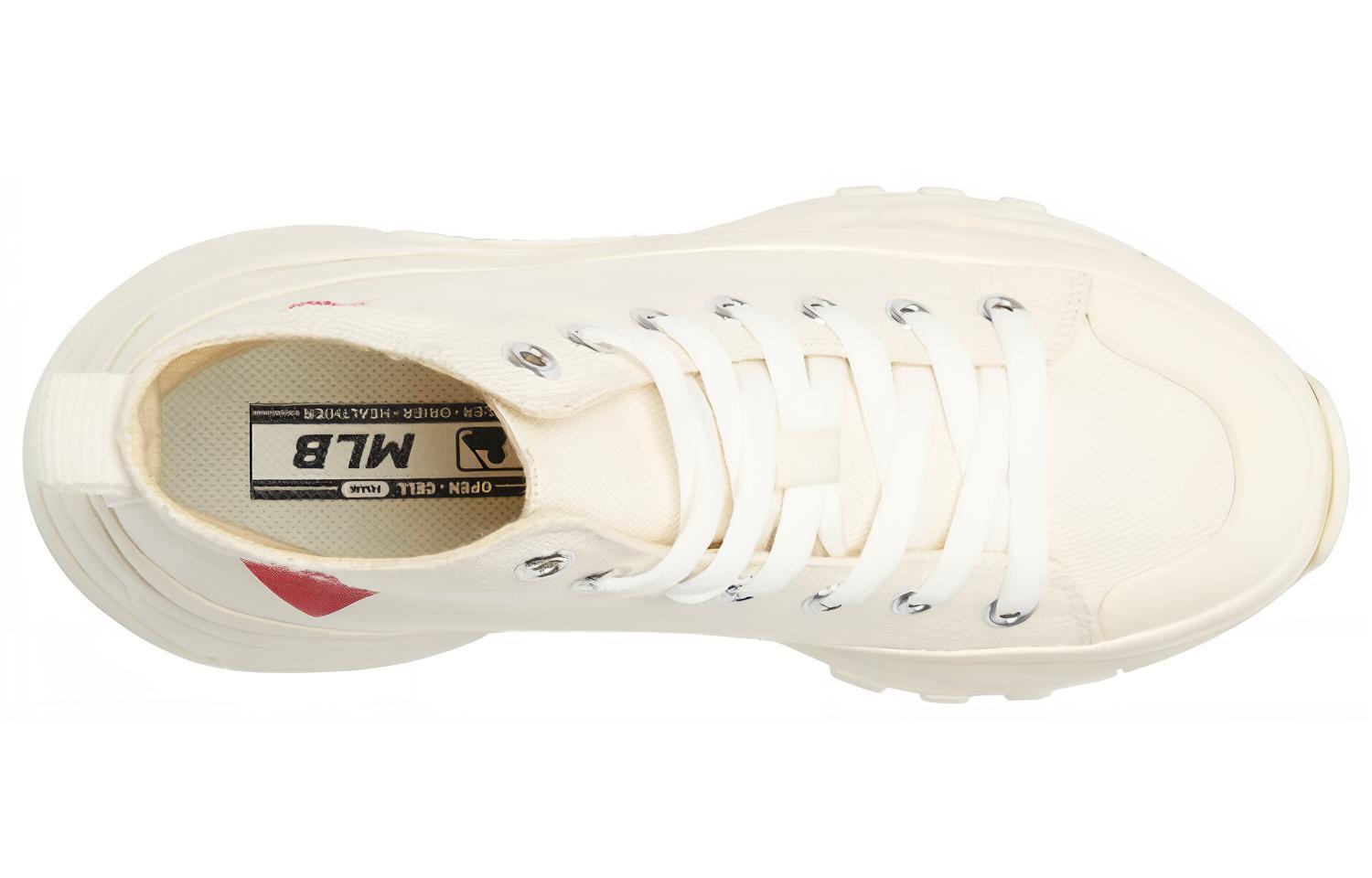 MLB Chunky High Anti-Slip And Wear-Resistant Breathable High-Top Canvas Shoes Unisex White Red купить в интернет-магазине Yoocart с быстрой доставкой по России.