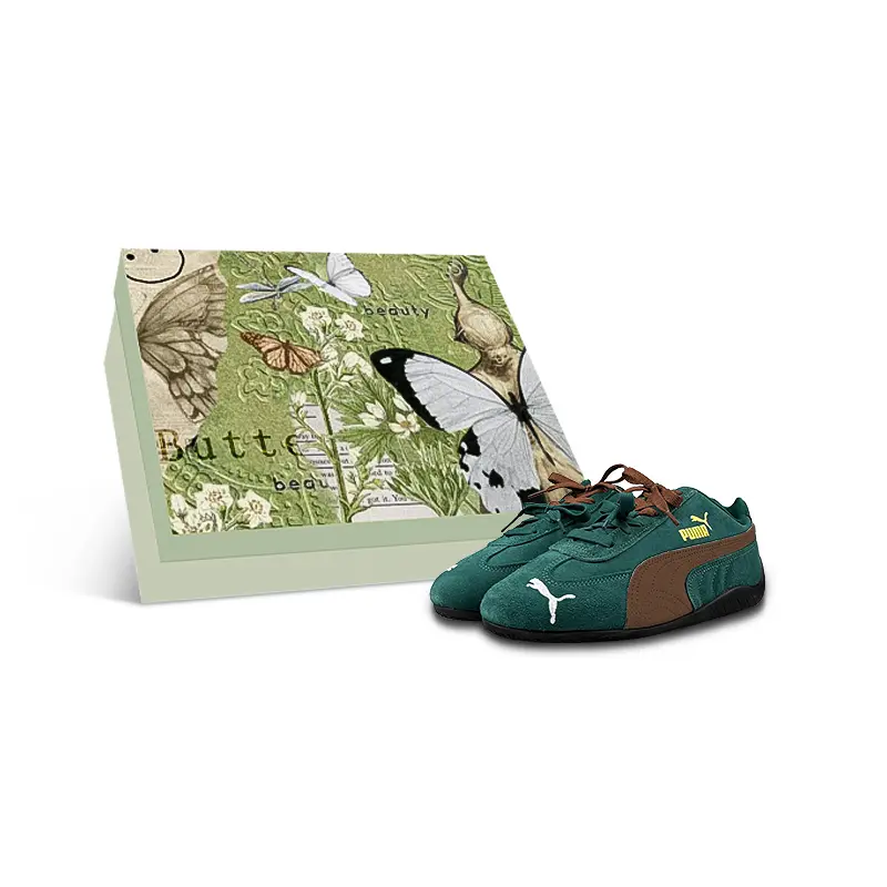 PUMA Speedcat Collection Abrasion Resistant Low top Casual Shoes Unisex Green Brown