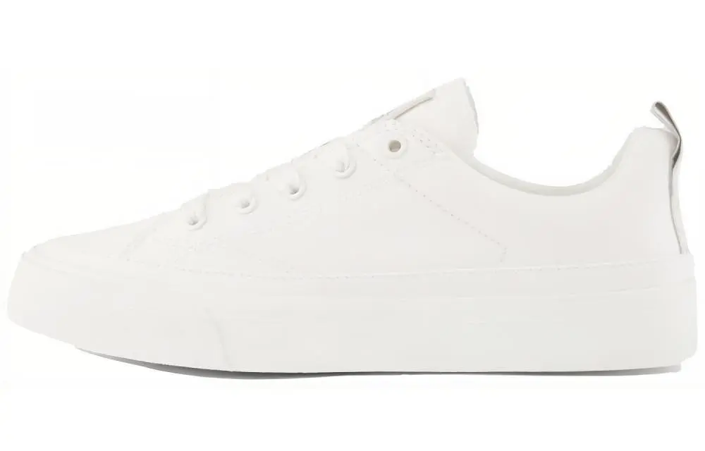 Kappa Slip Resistant Abrasion Resistant Low top Skateboard Shoes Unisex White