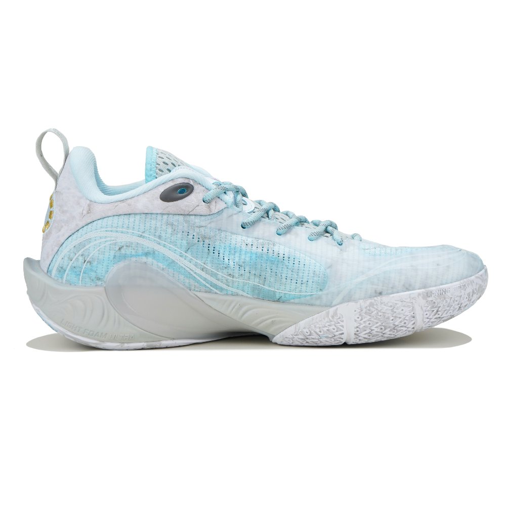 LiNing DLO1 Shock Absorbers With Abrasion Resistant And Slip Resistant Properties Low Top Basketball Shoes Men's Blue