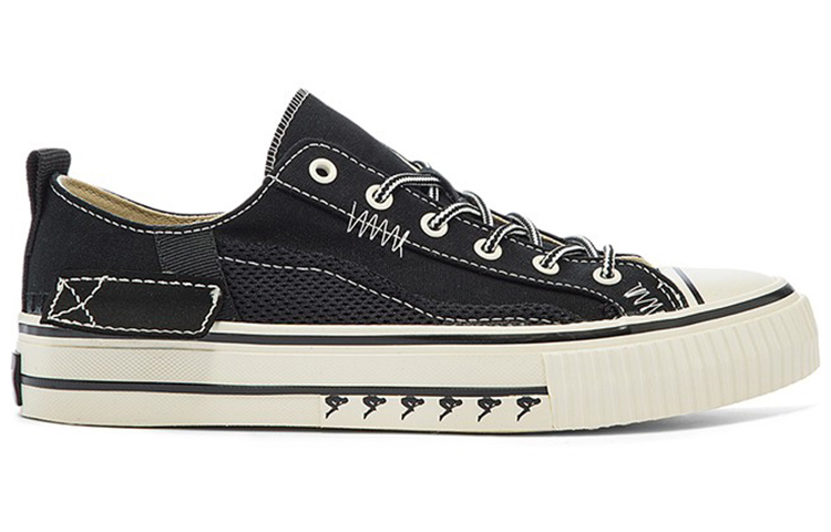 Kappa Lightweight And Breathable Low Top Skateboard Shoes Unisex Black