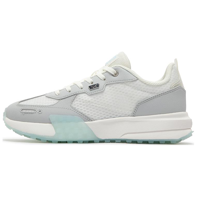 361° Abrasion Resistant Low Top Casual Shoes Women's White Gray
