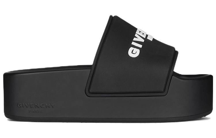 Givenchy Women's Logo Embossed Platform Sandal 'Black'