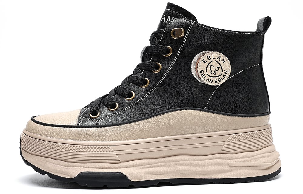 EBLAN Casual Shoes Women's High Top Black