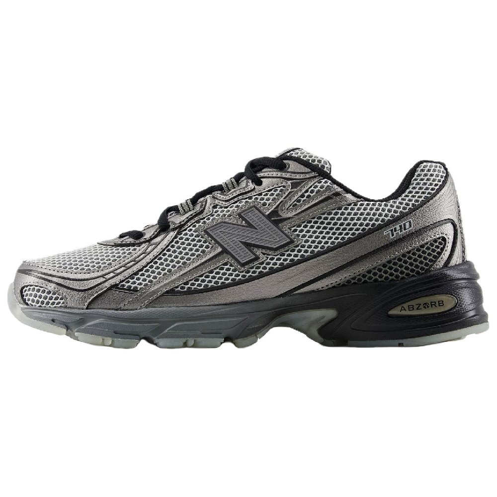 New Balance NB 740 Abrasion Resistant Low Top Chunky Sneakers Unisex Silver Gray