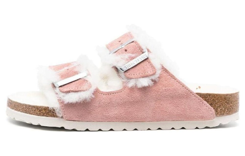 Birkenstock Rubber Sole Slip-Resistant Abrasion-Resistant Slide Slippers Women's Pink