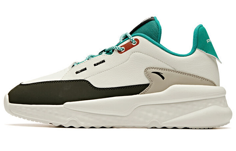 Anta Life Collection Unbridled Low-Top Skateboard Shoes Men's White Black Green