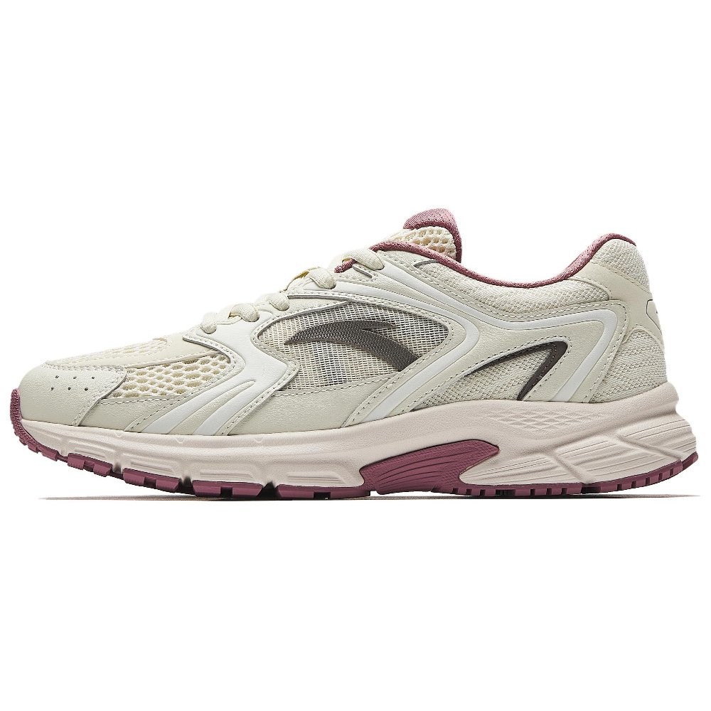 Anta Height Increasing Lightweight Breathable Low Top Casual City Commute Running Shoes Women's Beige