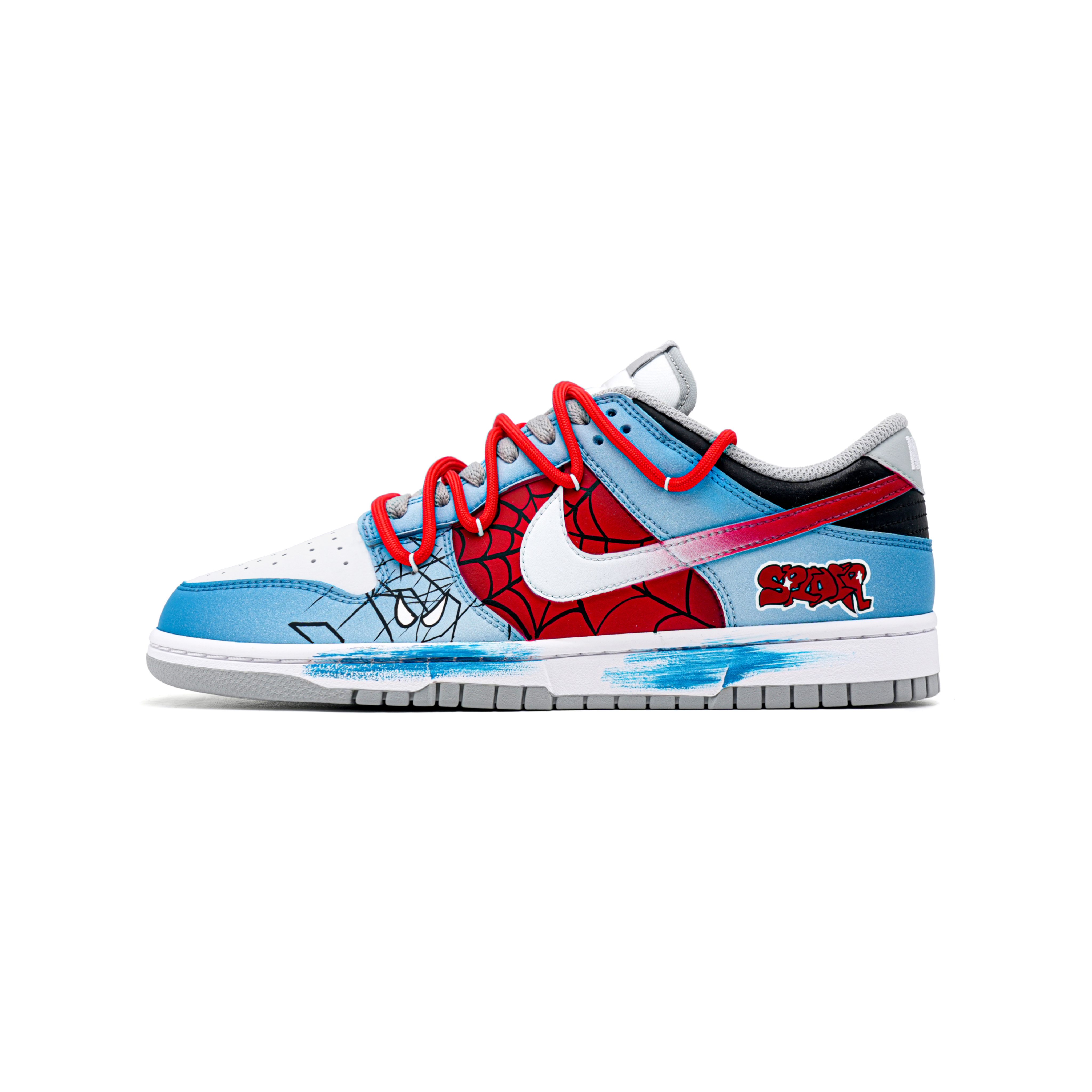 Nike Dunk Abrasion Resistant Slip Resistant Low top Skateboard Shoes Unisex Red Blue