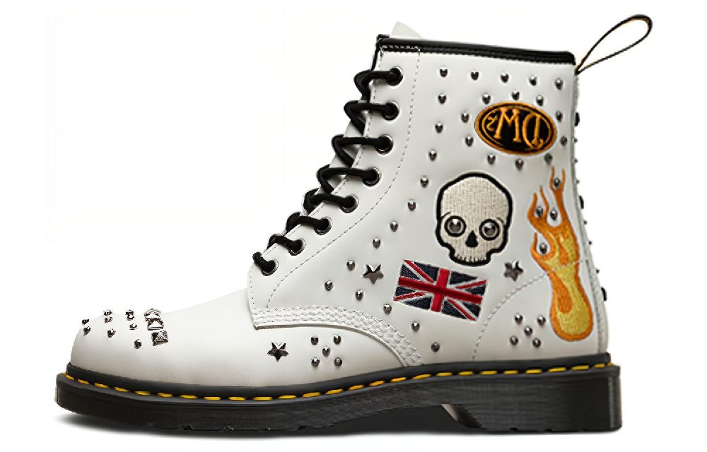 Dr. Martens 1460 Classic 8 High Top Martin Boots Unisex White