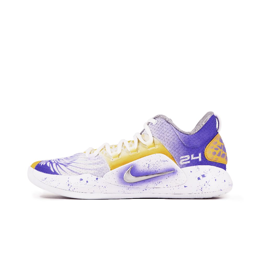 Nike Hyperdunk X Cushioned Wear-Resistant Coverage Low-Top Performance Basketball Shoes Men's Purple Gold