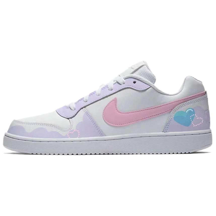 Nike EBERNON Cloud Abrasion Resistant Low Top Skateboard Shoes Unisex Light Purple