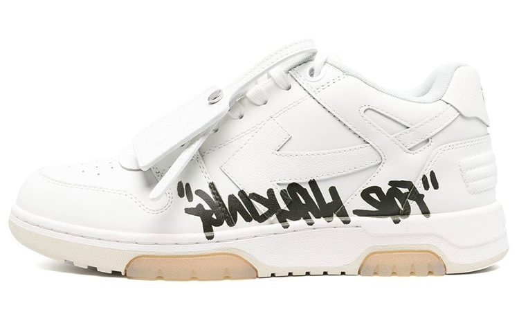 OFF WHITE Out Of Office For Walking Low Top Sneaker 'White Black'