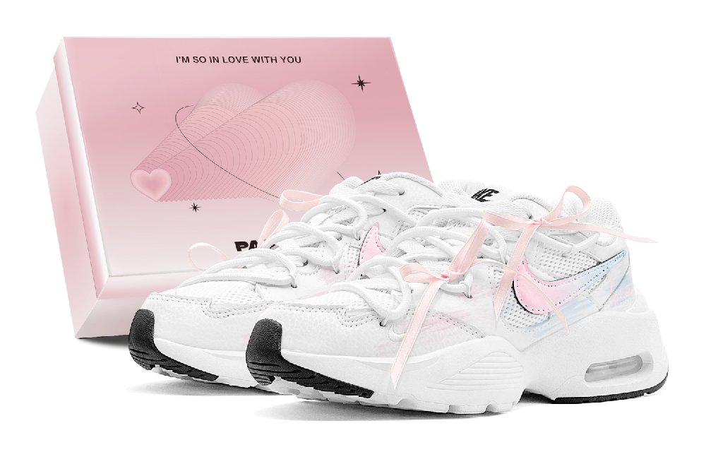 Nike Air Max Fusion Abrasion Resistant, Breathable, Lightweight Low Top Running Shoes Women's Pink Blue