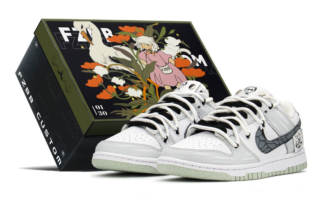 Nike Dunk Low FZBB Low Top Skateboard Shoes Women's Gray White