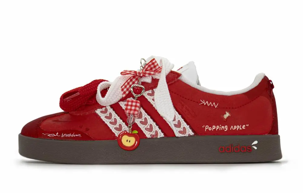 Adidas VL Court 2.0 Skateboard Shoes Unisex Low top Red