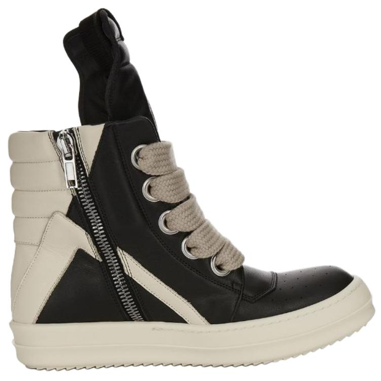 RICK OWENS/RO Concordians Jumbolace Geobasket High top Skateboard Shoes Women's Black White
