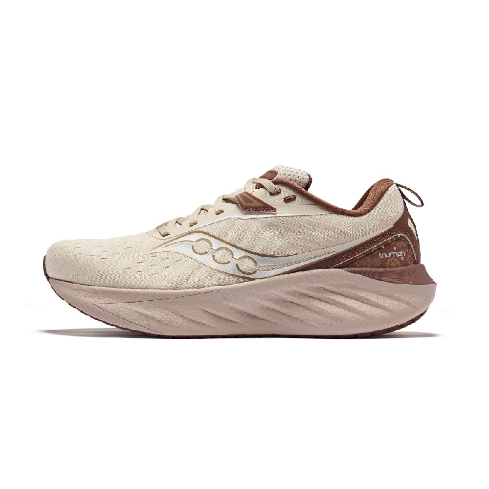 Saucony TRIUMPH 22 Breathable Cushioning Running Shoes Unisex Khaki Brown