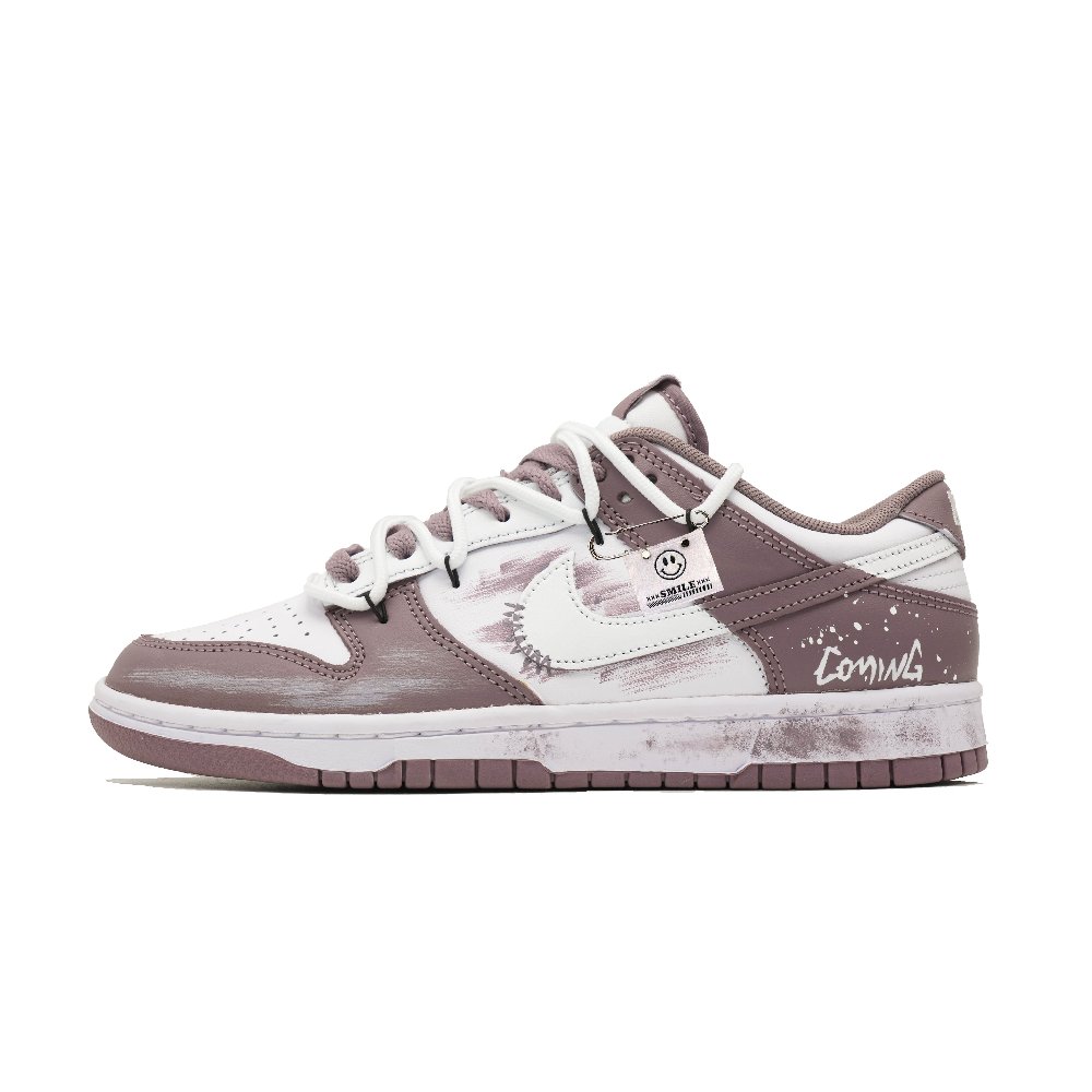 Nike Dunk Tropical Storms Abrasion Resistant Low Top Skateboard Shoes Unisex White Brown