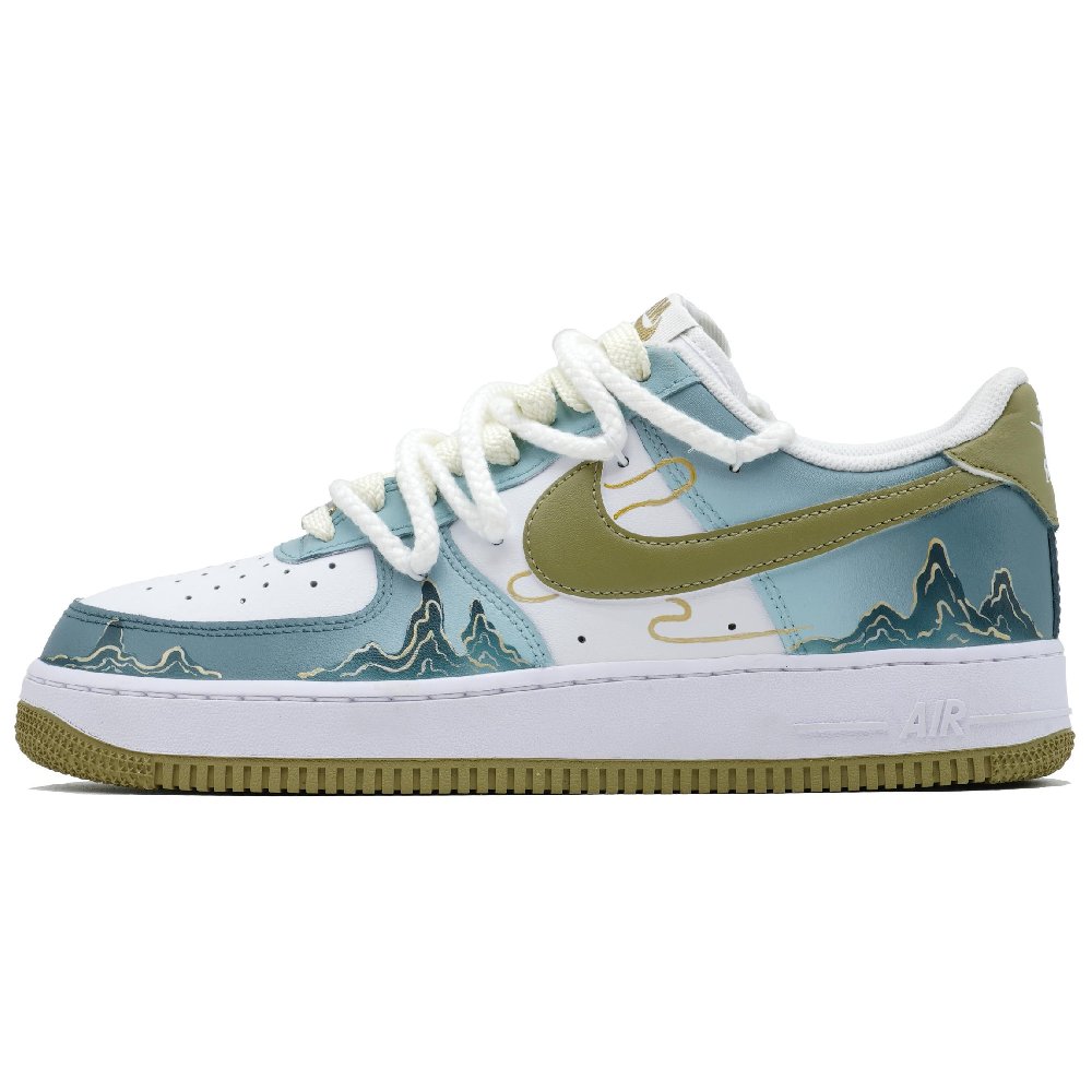 Nike Air Force 1 Low Top Skateboard Shoes Unisex Dark Cyan