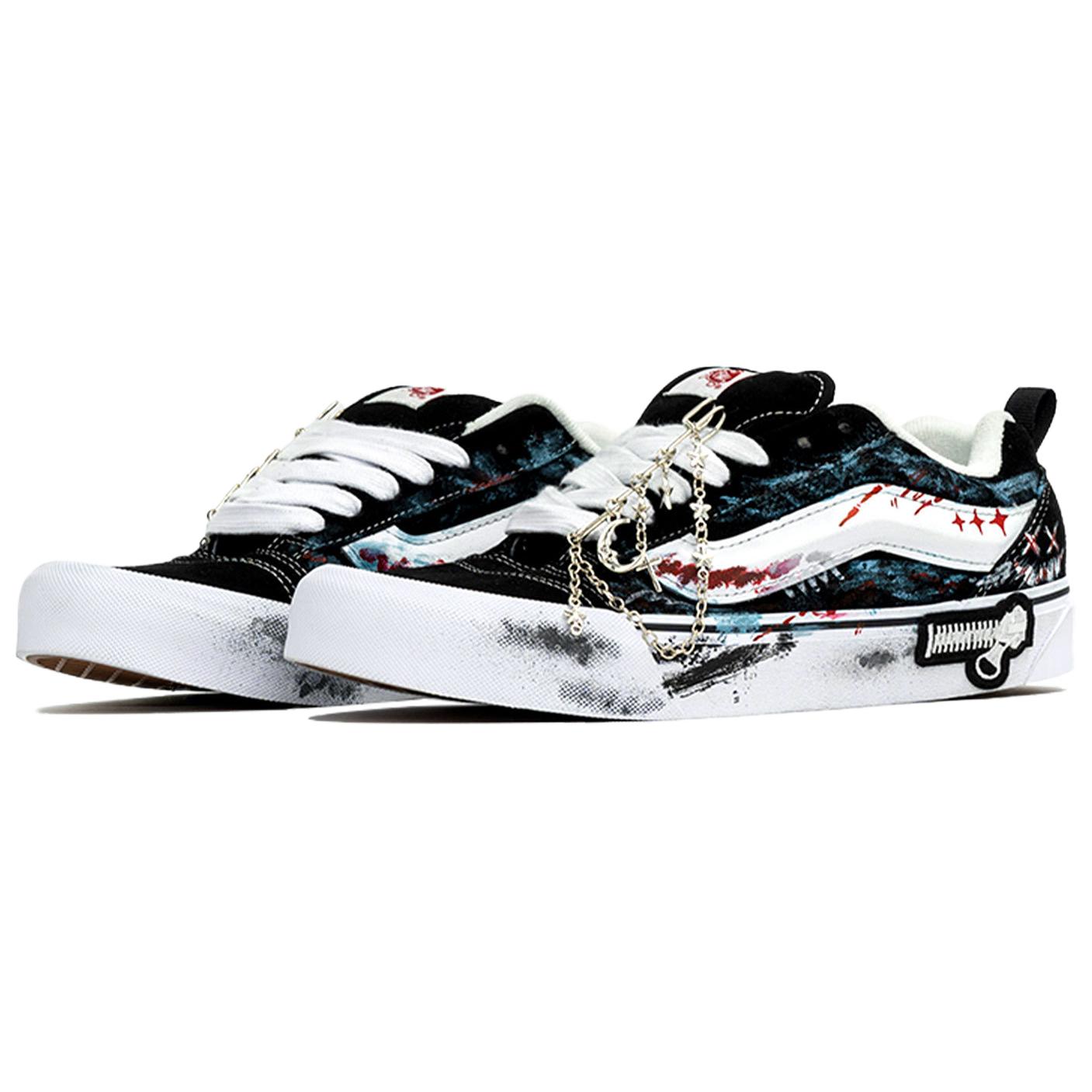 Vans Knu Skool Kaleidoscope, Cracks, Shopping Bag Abrasion Resistant Low Top Skateboard Shoes Unisex Black White купить в интернет-магазине Yoocart с быстрой доставкой по России.