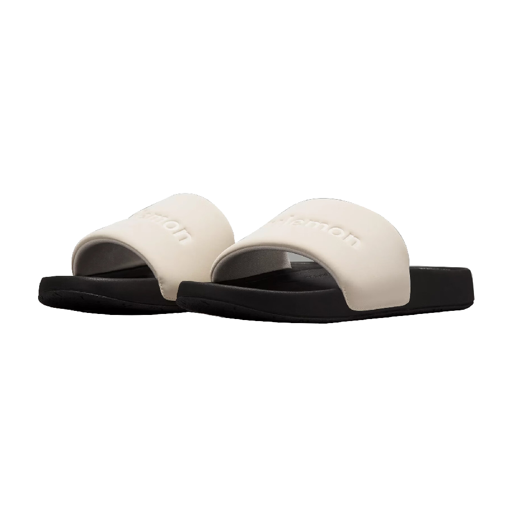 Lululemon Restfeel Slide Slip Resistant Abrasion Resistant Slide Slippers Men's White Black