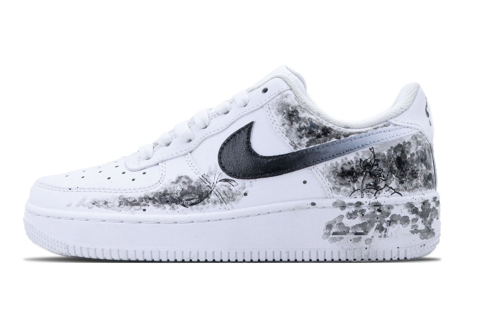 Nike Air Force 1 Slip Resistant, Abrasion Resistant, Lightweight Low Top Skateboard Shoes Men's Black White