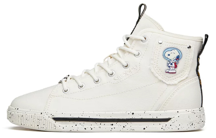 SNOOPY x Anta Snoopy High top Skateboard Shoes Women's White Black