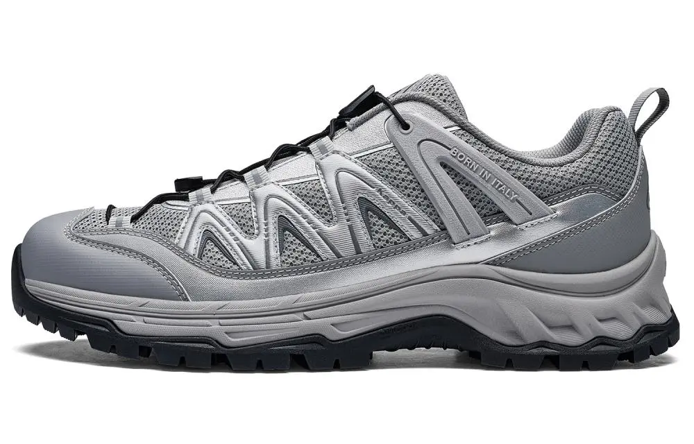 Kappa Abrasion Resistant Low top Running Shoes Unisex Shark Gray, Silver