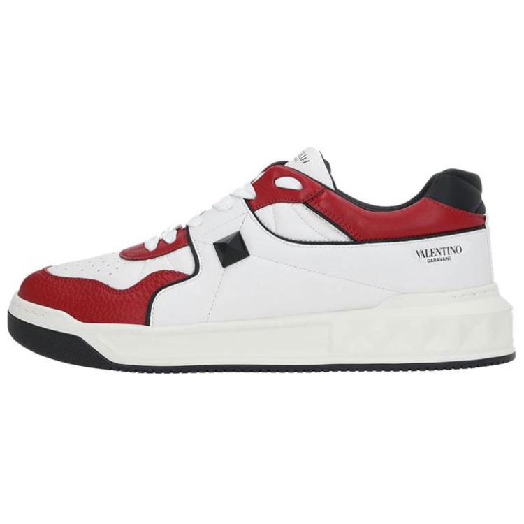 Valentino GARAVANI Low top Stylish Skateboarding Shoes Men's White Red