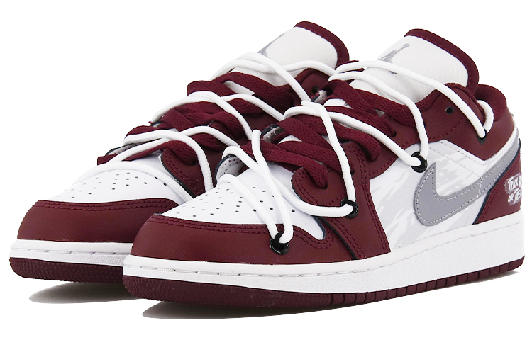 Jordan Air Jordan 1 Low Vintage Basketball Shoes GS White Red купить в интернет-магазине Yoocart с быстрой доставкой по России.