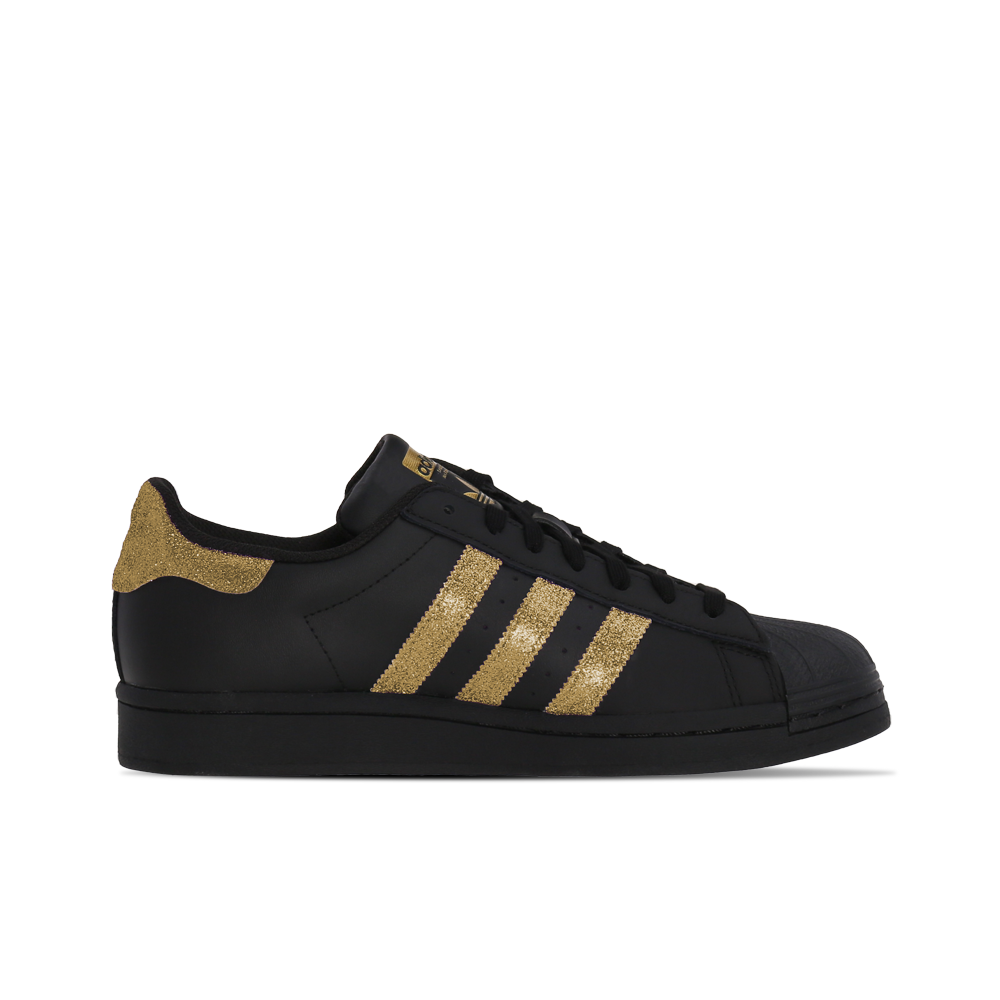 Adidas Originals SUPERSTAR Lightweight And Breathable Low-Top Skateboard Shoes Unisex Black Gold