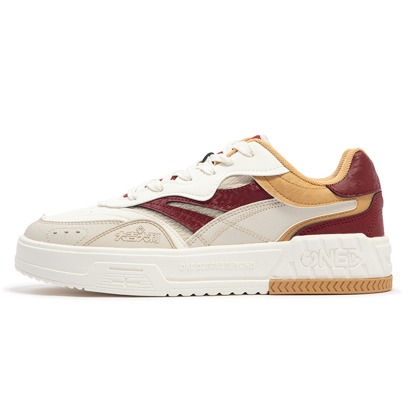 361° Cushioning Wear-Resistant Low-Top Skateboard Shoes Men's Beige Yellow Brown