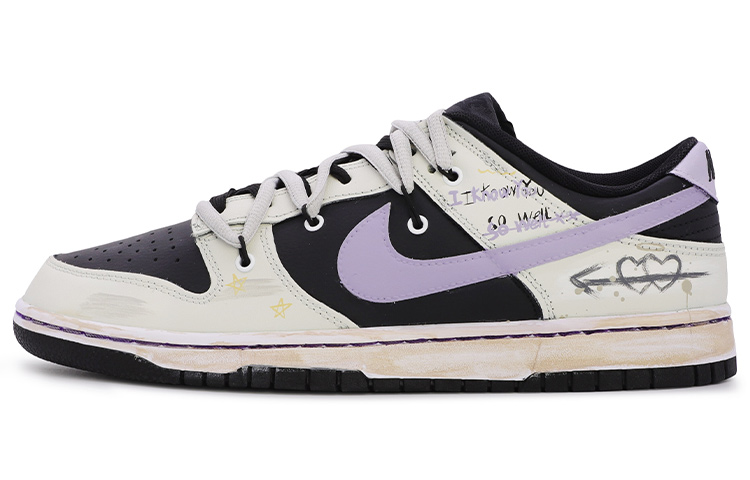 Nike Dunk Slip Resistant, Abrasion Resistant, Lightweight Low Top Skateboard Shoes Men's Black White