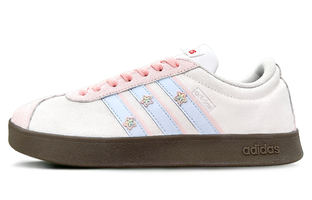 Adidas Neo VL Court 2.0 Sora Kasugano Anti Slip Wear Resistant Low Top Skateboard Shoes Unisex Pink Blue