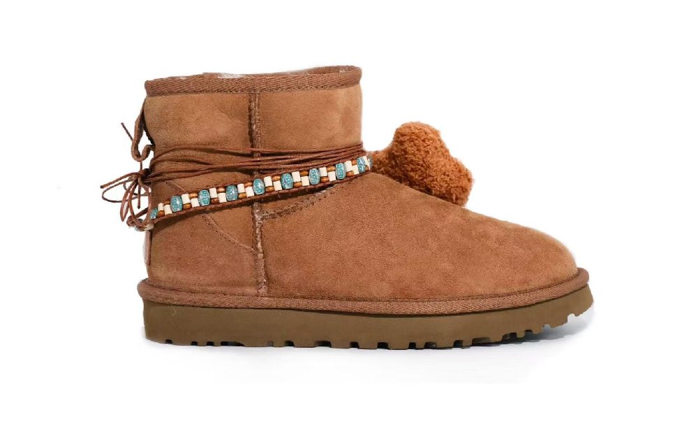 UGG CLASSIC MINI Warm Short Snow Boots Women's Chestnut
