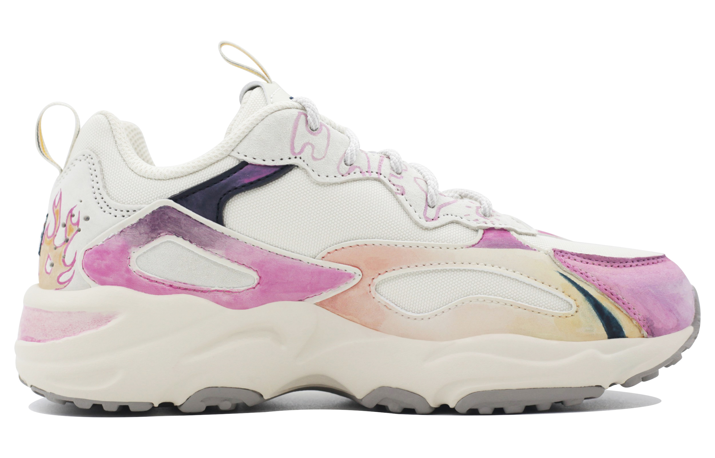 FILA Tracer Slip-Resistant Breathable Low-Top Chunky Sneakers Unisex Beige