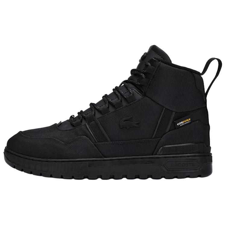 LACOSTE Slip-Resistant High-Top Skateboard Shoes Men Black