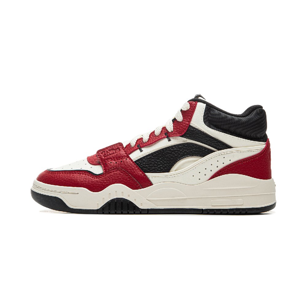 LINING Moonlight White HI Skateboard Shoes Women's Mid-Top White Red
